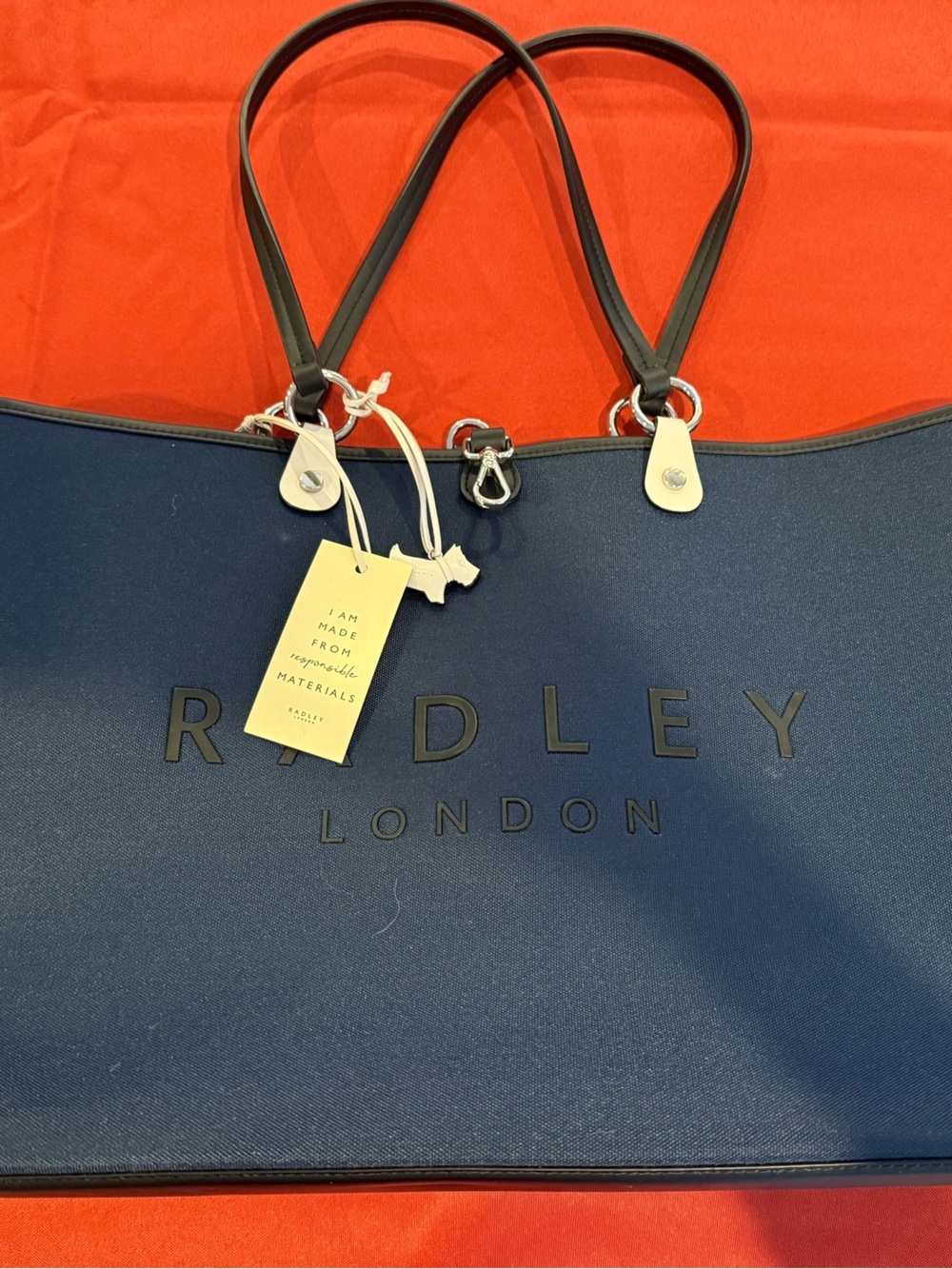 Radley London Addison Park Open Tote Navy NWT